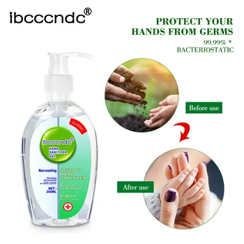 

200ml High Cpacity Anti-Bacteria Hand Sanitizer Gel No Clean Hand Gel Waterless Sanitizer Handgel Disposable for Kids Adult