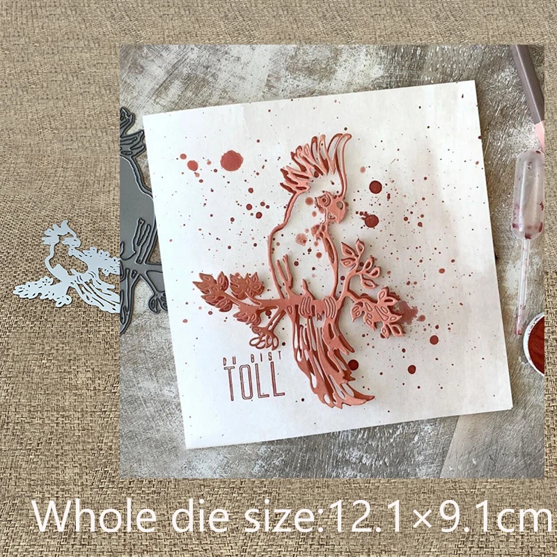 

New Design Craft Metal die cuts Cutting Die flower parrot bird decoration scrapbooking Album Paper Card Craft Embossing die cuts