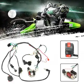 

Hot New 1 Set CDI Wire Harness Wiring Loom Coil Rectifier Kit For 50cc-125cc ATV Electric Quad 50CC 70CC 90CC 110CC 125CC