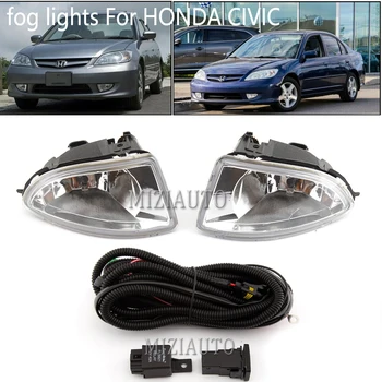 

fog lights For HONDA CIVIC ES1 ES5 ES6 ES7 ES8 2004 2005 Front Driving Lamps Halogen Bulb 12V 55W foglights car light assembly