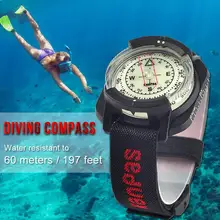 Высокоточный Профессиональный наручные Компас для дайвинга 60 м/197 футов наружный компас флуоресцентный циферблат Компас для дайвинга
