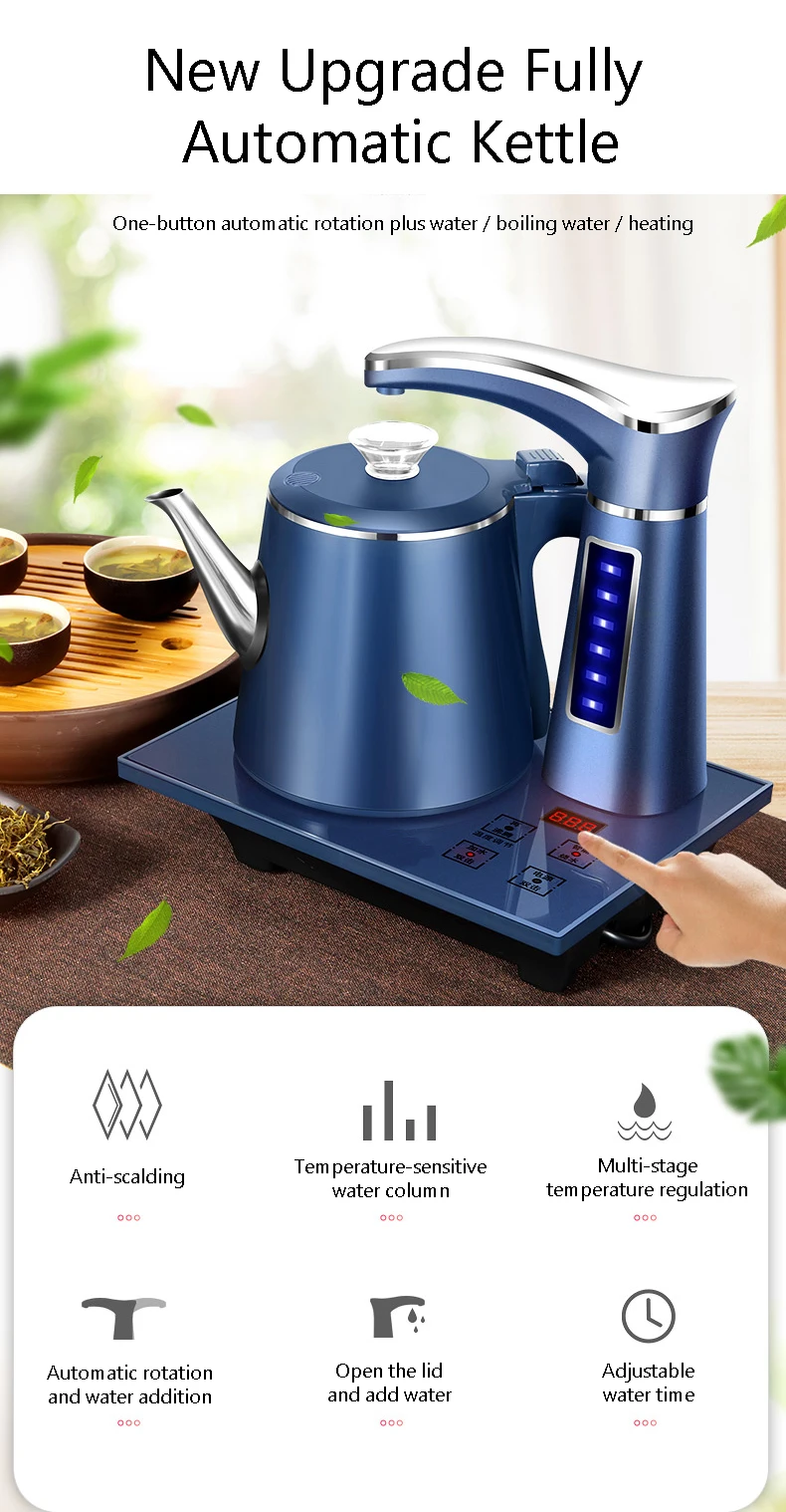 Description Picture 5 of itemElectric Fully automatic Kettle teapot set 1.2L stainless steel safety auto-off Water Dispenser samovar Pumping stove household