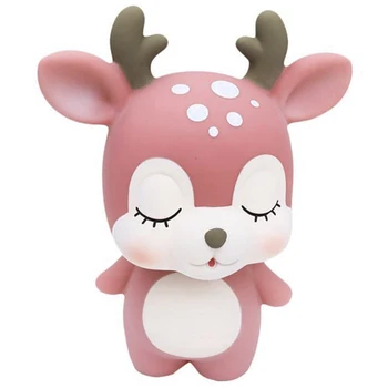 

Deer Piggy Bank Cartoon Cute Coin Bank Money Box Piggy Bank Adorable Gift Saving Pot Pink