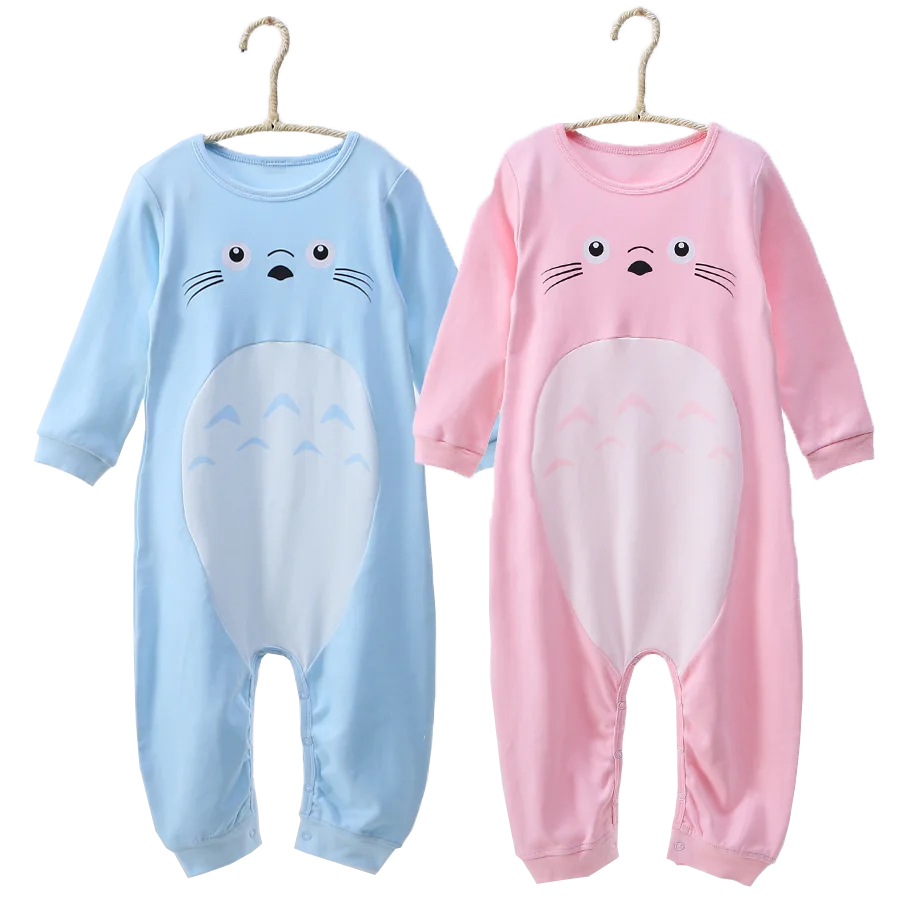 Kids Pajamas 100% Cotton Romper Long Sleeve Overalls 2 to 6 Years