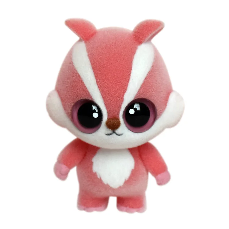 

Plastic Plush Cute Red Squirrel Animal Enamel Dolls Toys Flocking Car Accessories