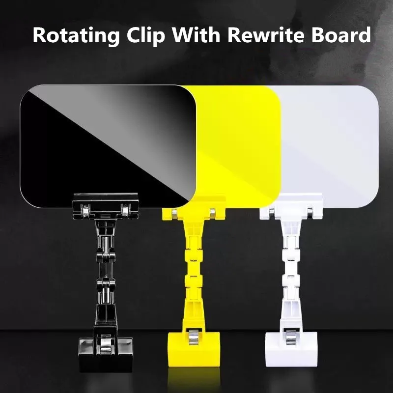 

10 Pieces Adjustable Double Clip Merchandise Sign Display Holder Shelf POP Label Clip Price Tag Holder Board