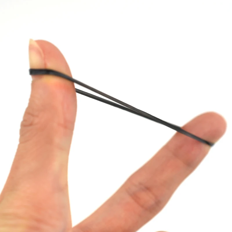 Brand 100PCS/LOT Rubber Hair Band Black Rubber Ring Hairdressing Strong pull continuously&Repeat Studio 25*1.4mm 35g Bull Band