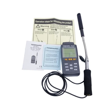 

TM-4001 Handheld Wind Speed Tester Hot-wire Anemometer Manual Data Memory and Read Funtion 99 records