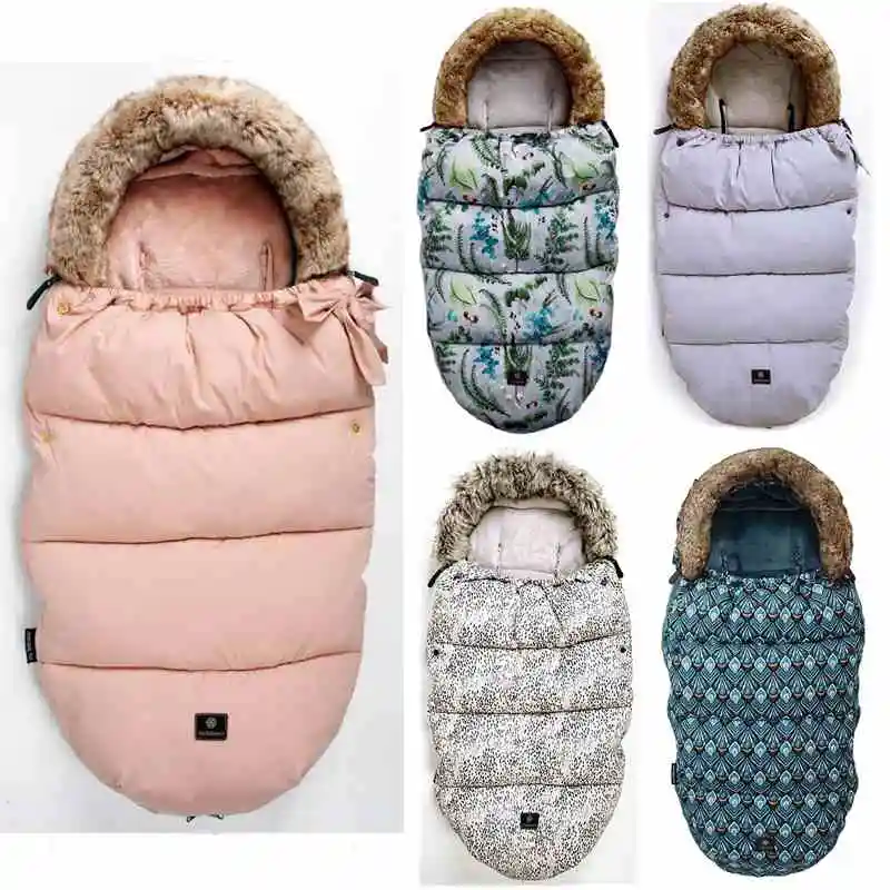 Thick Warm Envelope For Newborns Baby Stroller Sleeping Bag Foot muff Infant Winter Windproof Foot Cover