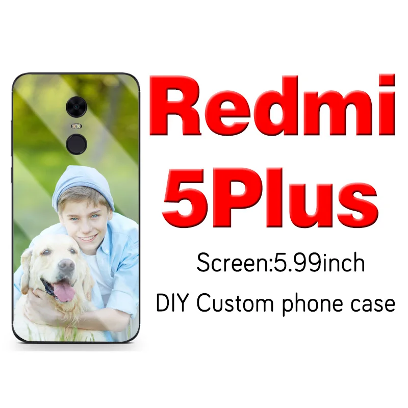 Redmi 5Plus Индивидуальный индивидуальный чехол для телефона из закаленного стекла для Xiaomi mi 9 SE 8 A3 Lite 5X 6X F1 Red mi Note 8 7 6 5 Pro mi x 2s 3 - Цвет: Redmi 5Plus