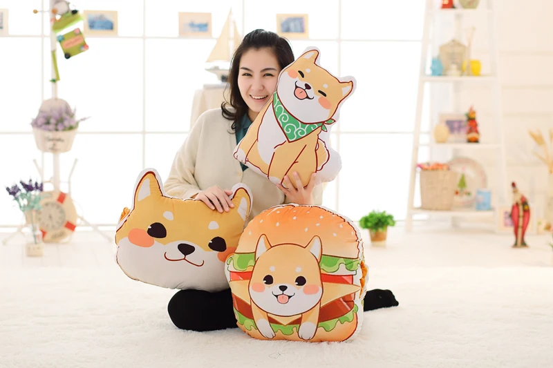 Симпатичные желтые собаки Косплей Shiba «Лисья Секретная служба»(Inu тканевые зимние Рука теплая подушка для новорожденных, для дня рождения, плюшевая кукла для девочек детская игрушка, Новогодний подарок