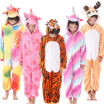 

Kids Unicorn Onesie Kigurumi Pajamas Boys Girls Animal Anime Panda Pijama Baby Winter Sleepers Overalls Pyjamas for Children