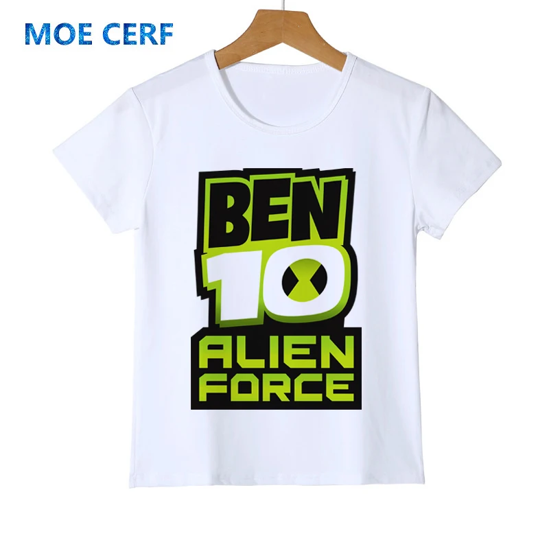 Крутая футболка детская модная футболка детские летние топы для маленьких мальчиков и девочек, дизайнерские футболки с 3D принтом Ben 10, Y21-1 - Цвет: 4