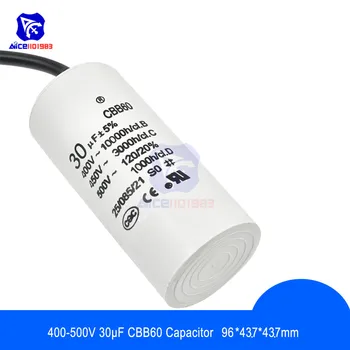 

diymore CB660 Polypropylene Film Capacitor 400 -500V AC 50/60Hz 30μF ±5% Capacitance with Wire for Motor Pump Generator