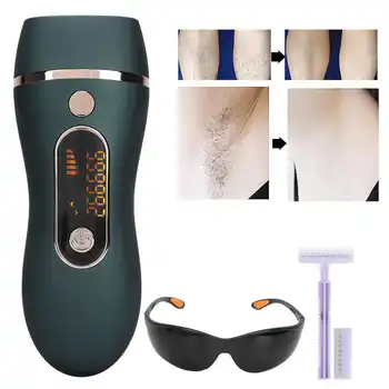

US Plug 110-240V 990000 Flashes Household IPL Laser Hair Removal Machine Electric Depilator Green Black