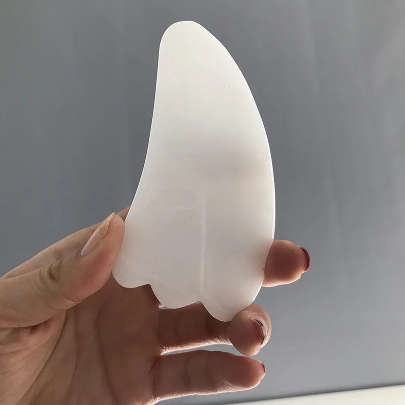 White Marble Jade Guasha Board Natural Stone Scraper Gua Sha For Face Neck Back Pressure Therapy Or Gift TP