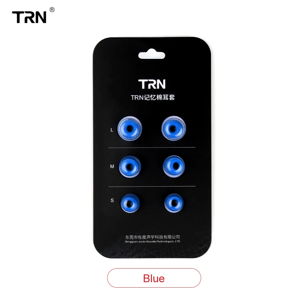 TRN 3 пары(6 шт.) L M S в ухо пены памяти советы наушники/ушной рукав/ушной наконечник/наушники для наушники KZ TRN X6/V30/V80 - Цвет: blue