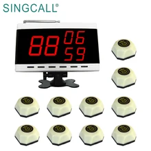 Sistema di chiamata Wireless SINGCALL, chiamata ristorante Cafe Service System 1 ricevitore e 10 cercapersone di chiamata APE560, facile da usare