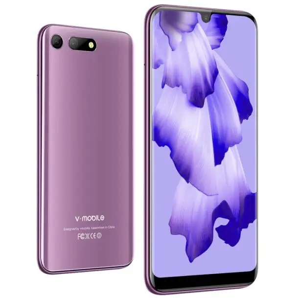 Фиолетовый 4G LTE 3 ГБ RAM 32 Гб ROM TEENO Vmobile A60 мобильный телефон Android 8,1 5," HD+ 2.5D ips 3800mAh 4G Celular смартфон мобильный телефон - Цвет: Фиолетовый