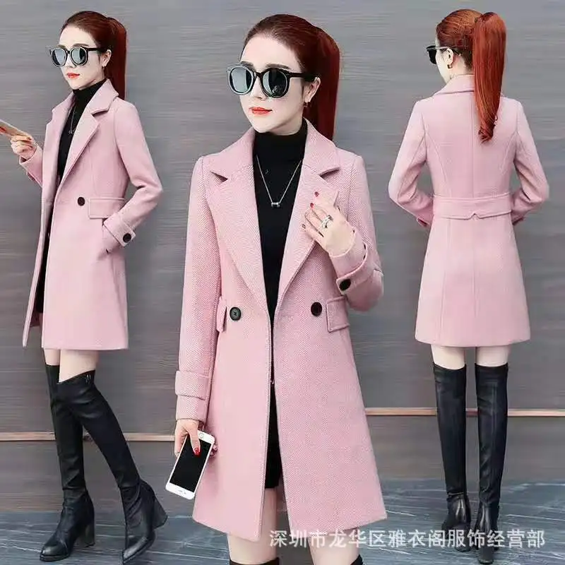 Woolen Overcoat Women's Stock Miscellaneous, Autumn And Winter Special Offer Mid-length Nizi Coat Wool Overcoat Overstock