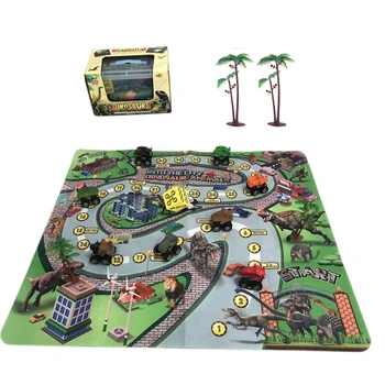 

Dinosaur Car City Game Rug Dinosaur Figures with Activity Play Mat Discover Treasure Game Toys Baby & Toddler Toys Play Mats