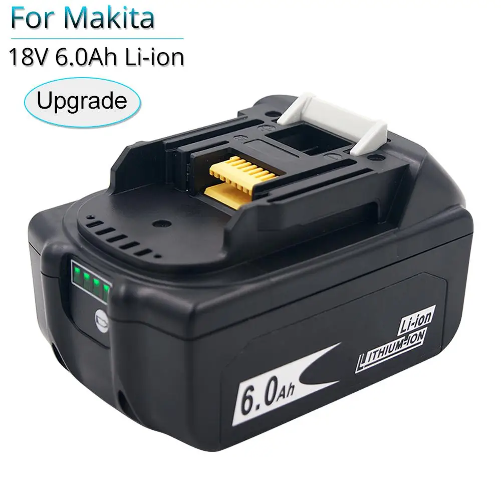 BL1860B 18 в 6000 мАч Сменный аккумулятор для Makita BL1850B BL1860 BL1840 BL1815 аккумуляторная дрель с одной ячейкой баланс защиты