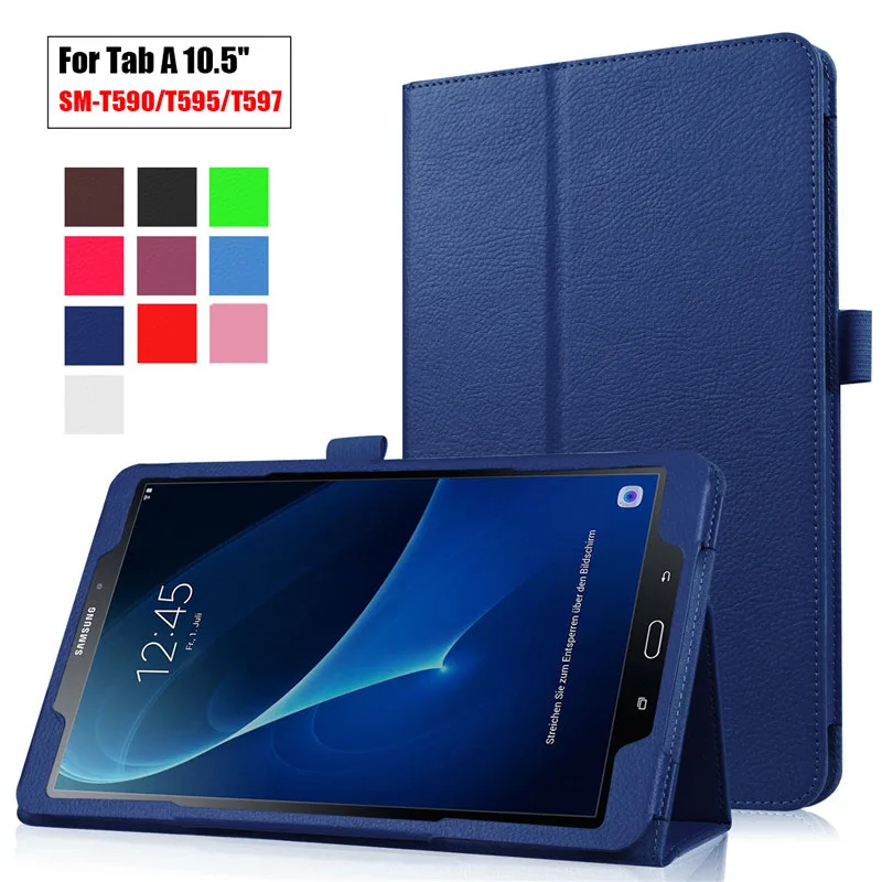 Чехол для Samsung Galaxy Tab A A2 10 5 2018 чехол SM-T590 T595 T597 из искусственной кожи умный планшета