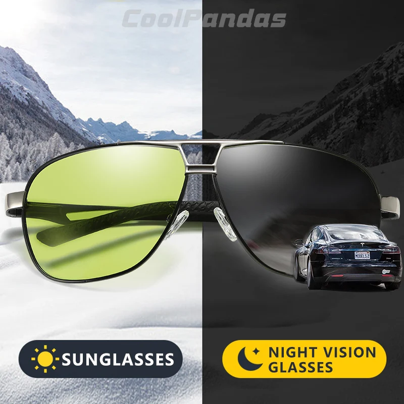 

Unisex Aluminum Magnesium Photochromic Polarized Sunglasses Men Yellow Day Night Driving Male Oculos Anti-glare Eyewear Gafas