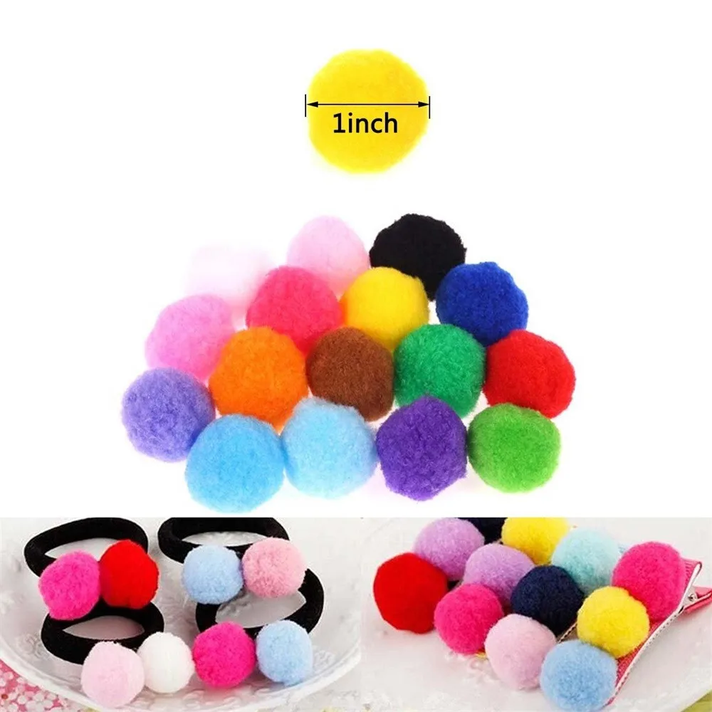 250 Pieces 2cm Big pompom Fluffy Plush cloth Craft DIY Soft pon poms ball furball home decor Sewing Supplies Craf flowers ball