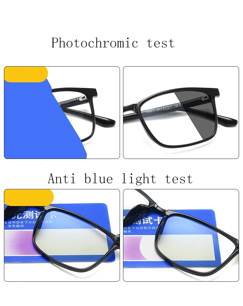 Компьютерные очки анти синий светильник блокирующий фильтр прозрачные квадратные игровые очки TR90 фотохромные уф400