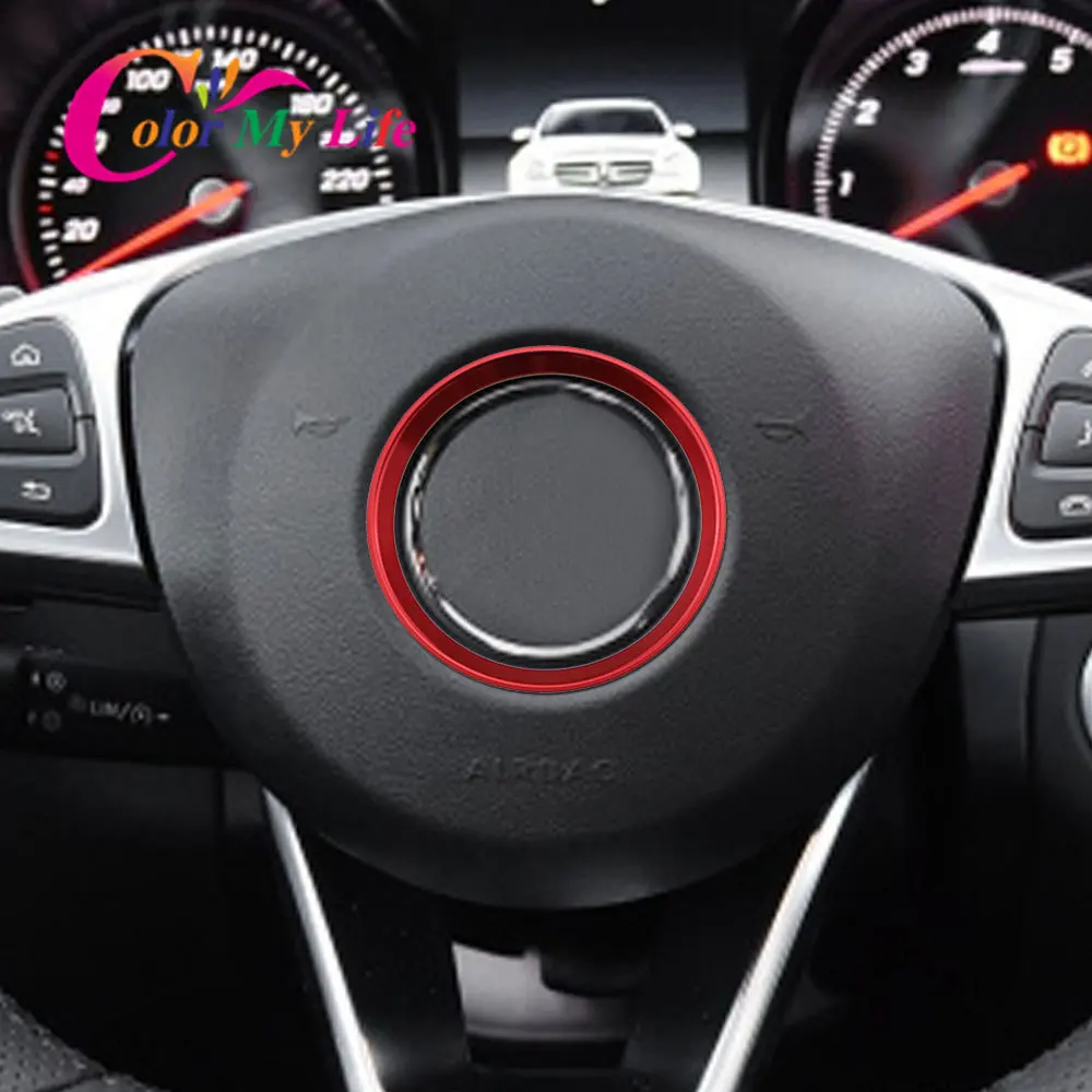 Цветное кольцо на рулевое колесо My Life оболочка наклейка для Mercedes Benz A B C E CLA CLS GLC GLE