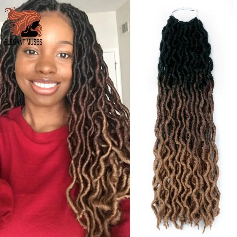 Синтетические волосы Nu Locs накладные на крючке косички дредлоки богиня Faux Curly