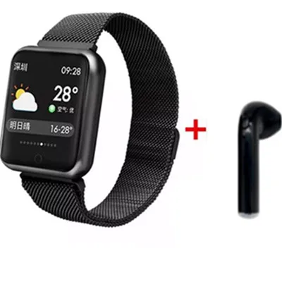 P68 Bluetooth Смарт-часы с поддержкой кровяного кислорода и давления пульса IP68 Водонепроницаемые спортивные Смарт-часы для Xiaomi Apple E06 IWO11 - Цвет: P68-Match 10