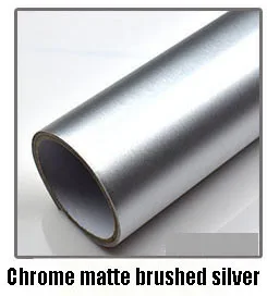 chrome matte brushed Матовое серебро хром матовый виниловый автомобиль Обёрточная бумага автомобиль, скутер, мотоцикл DIY Стайлинг клей плёнки простыни с воздушный объемные наклейки - Название цвета: chrome matte brushed