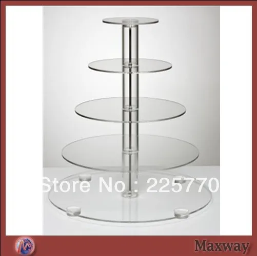 

Бесплатная доставка, 5 ярусов, кристально прозрачный Круглый акриловый круглый кекс, Свадебная вечеринка, юбилей, дисплей для чая, декоративное ремесло