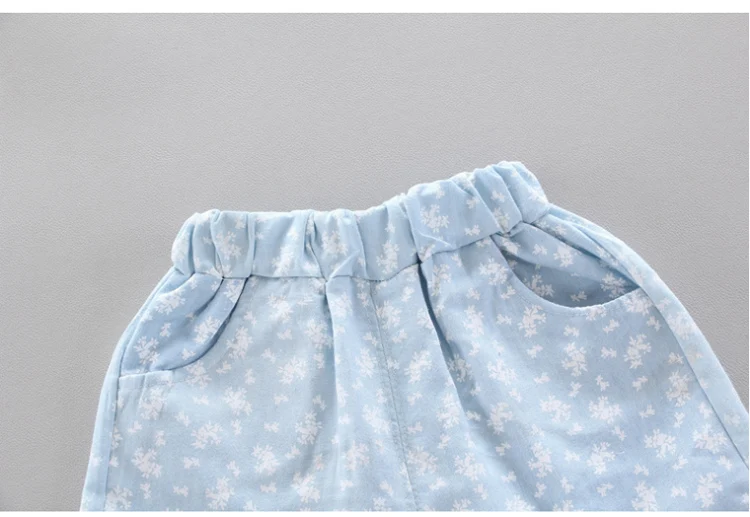 短裤两件套_女童夏装童装新款中小童圆领短袖碎花短裤一件代发---阿里巴巴_09