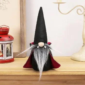 

Halloween Faceless Doll Black Witch Cloak Hat Halloween Decoration Halloween Dwarf Doll Decoration New Year