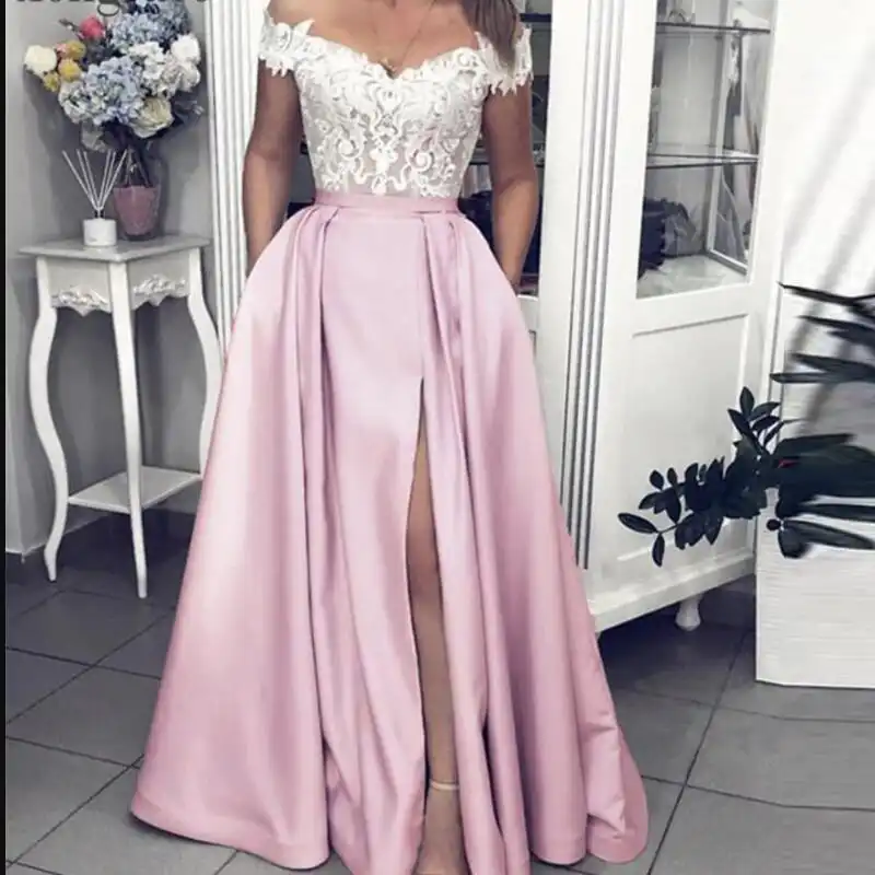 vestido de gala rosa