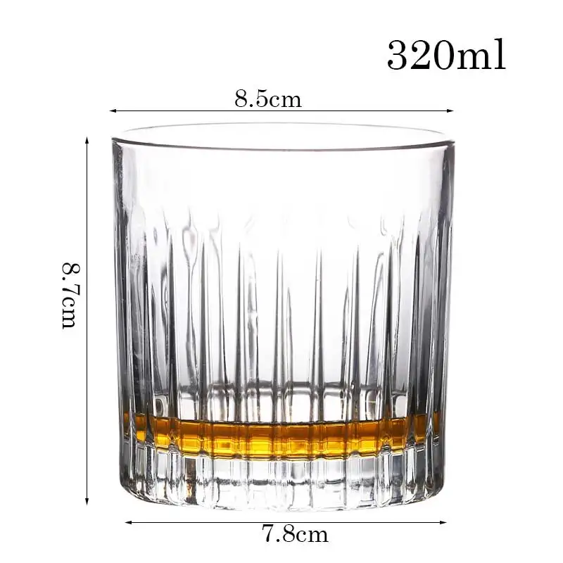 2 шт. японский полосатый стакан для виски прозрачный кристалл для пива бренди бокал для вина домашний бар вечерние чашки для водки посуда для напитков vaso cerveza