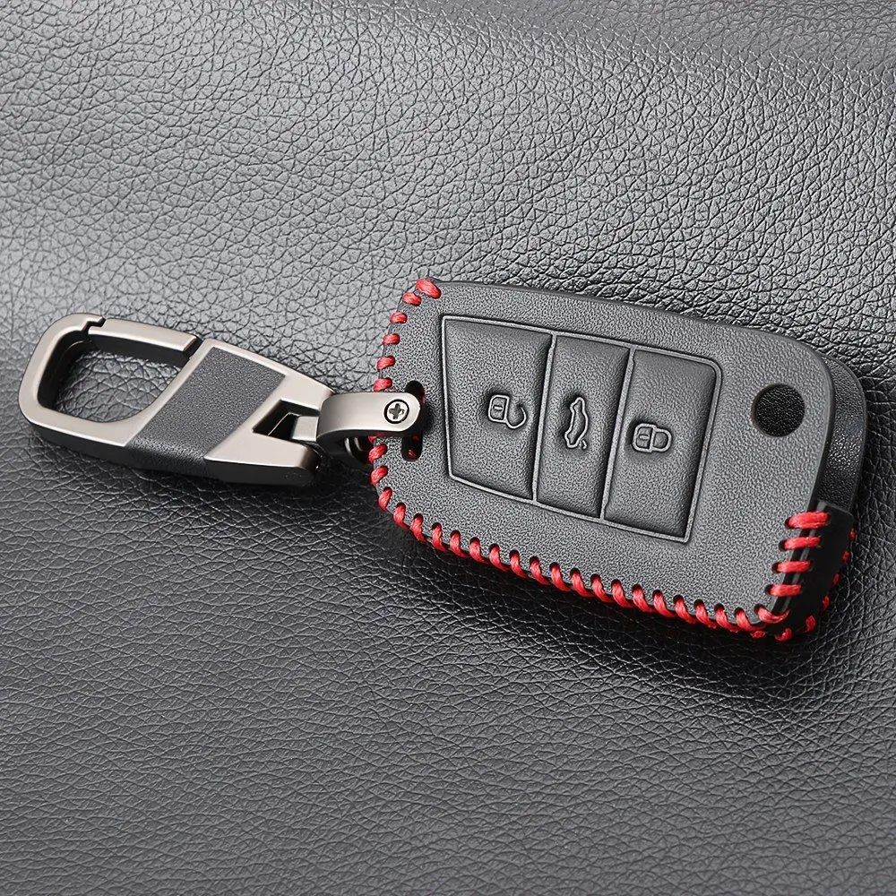 Кожаный чехол для ключей для автомобиля SEAT Leon Ibiza CUPTRA для Skoda Octavia A7 Key Case