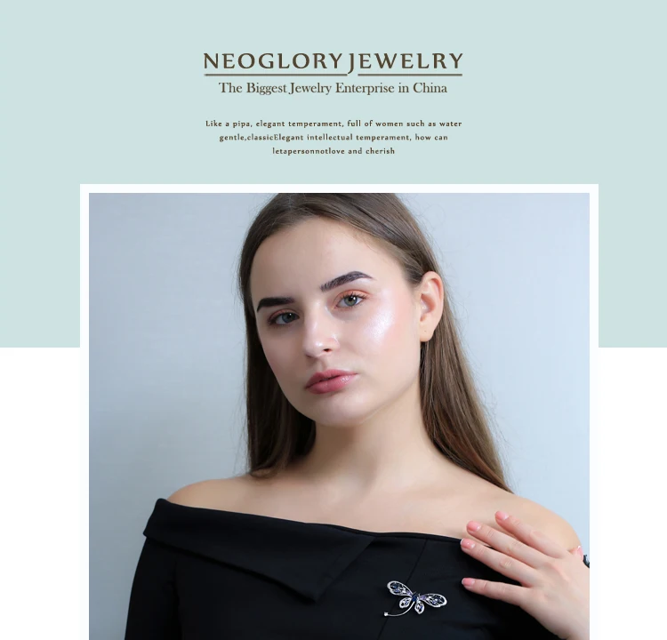 Neoglory милые высококачественные броши в виде бабочек из кубического циркония для женщин модные украшения для вечерние подарки для девушки