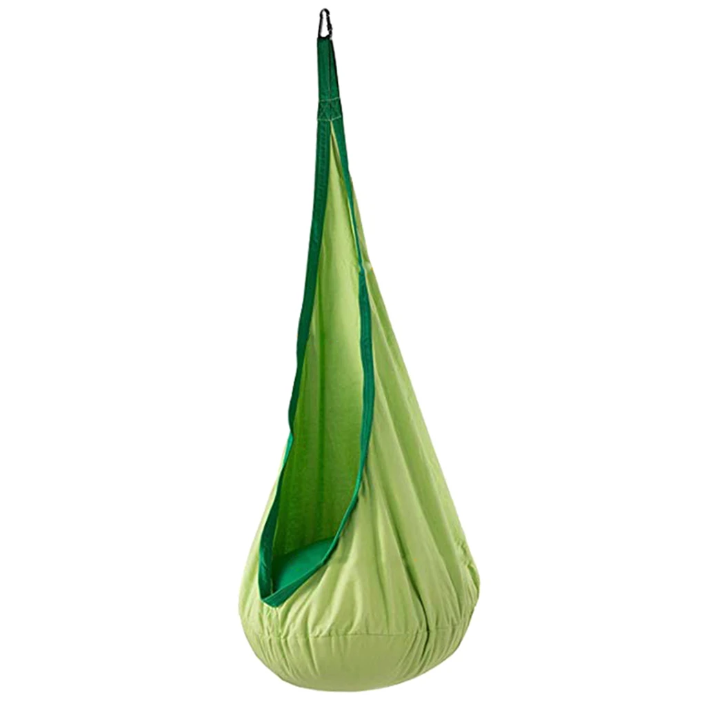 70KG Indoor Outdoor Swing Seat Hanging Hammock Chair Playhouse Toy Green