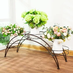 Support de plantes en fer européen, balcon, salon, chambre à coucher, balustrade, ananas vert, Simple, charnu, fleurs de rangement multicouches 