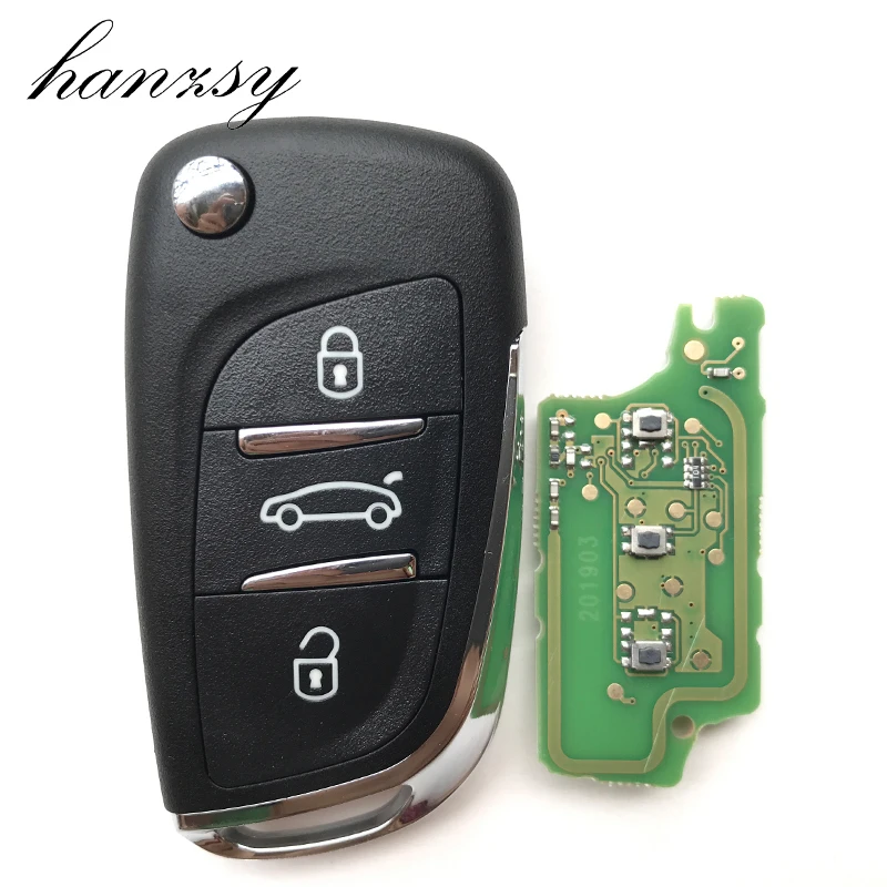 3 кнопки дистанционного ключа 433 МГц для Peugeot 407 308 307 207 807 модифицированный