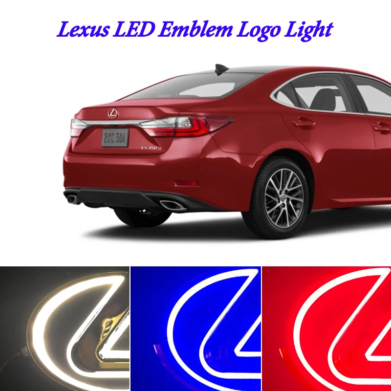 

5D Car Styling emblem Badge Logo Light for Lexus RX30 NX RX GS GS300 IS250 CT200H IS200 LX470 GX470 LED Emblem Badge Logo Light