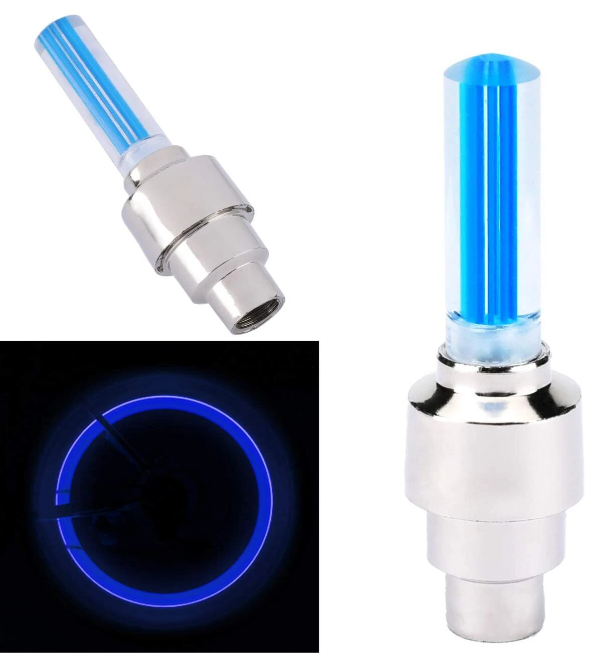 uds. Tapones para vástago de válvula LED, luz de neón, resistente al agua, azul, rojo, accesorios para coche bicicleta, luz LED para válvula F159|Soportes de disco| - AliExpress