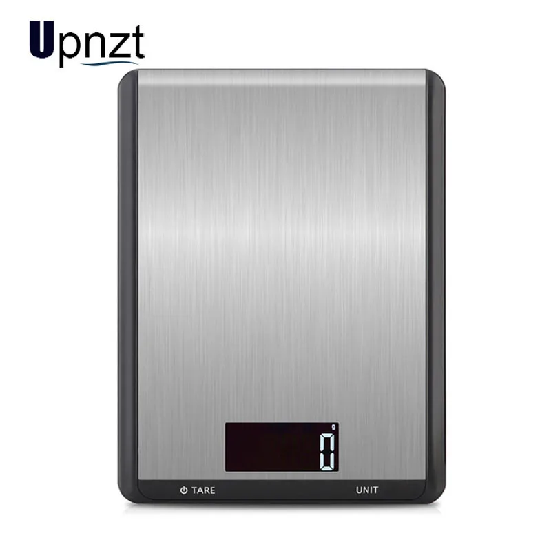 Digital Kitchen Food Scale 22lbs/10kg Precision Food Scale LCD Display Tempered Glass Surface Touch Screen afbeelding