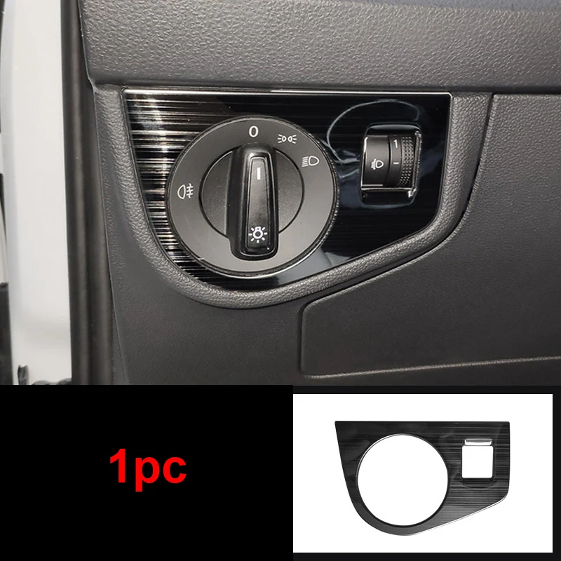 Черная деталь для POLO PLUS внутренняя Центральная панель управления из нержавеющей стали, декоративная рама рулевого колеса - Название цвета: 8
