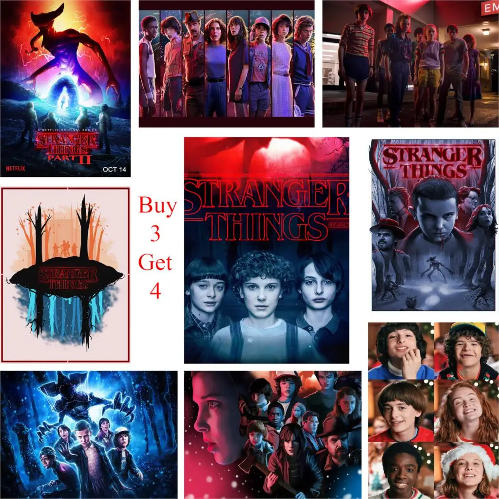 

Stranger Things Posters Glossy Paper Prints Vivid Color Wall Stickers Home Decoration