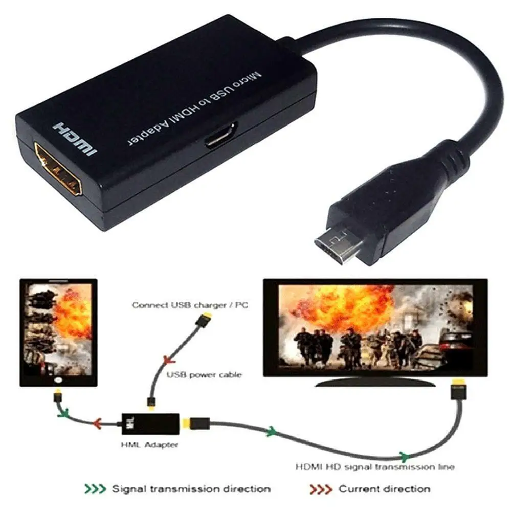 5 pin Micro USB MHL к HDMI HD tv HD кабель-адаптер для мобильного телефона DT